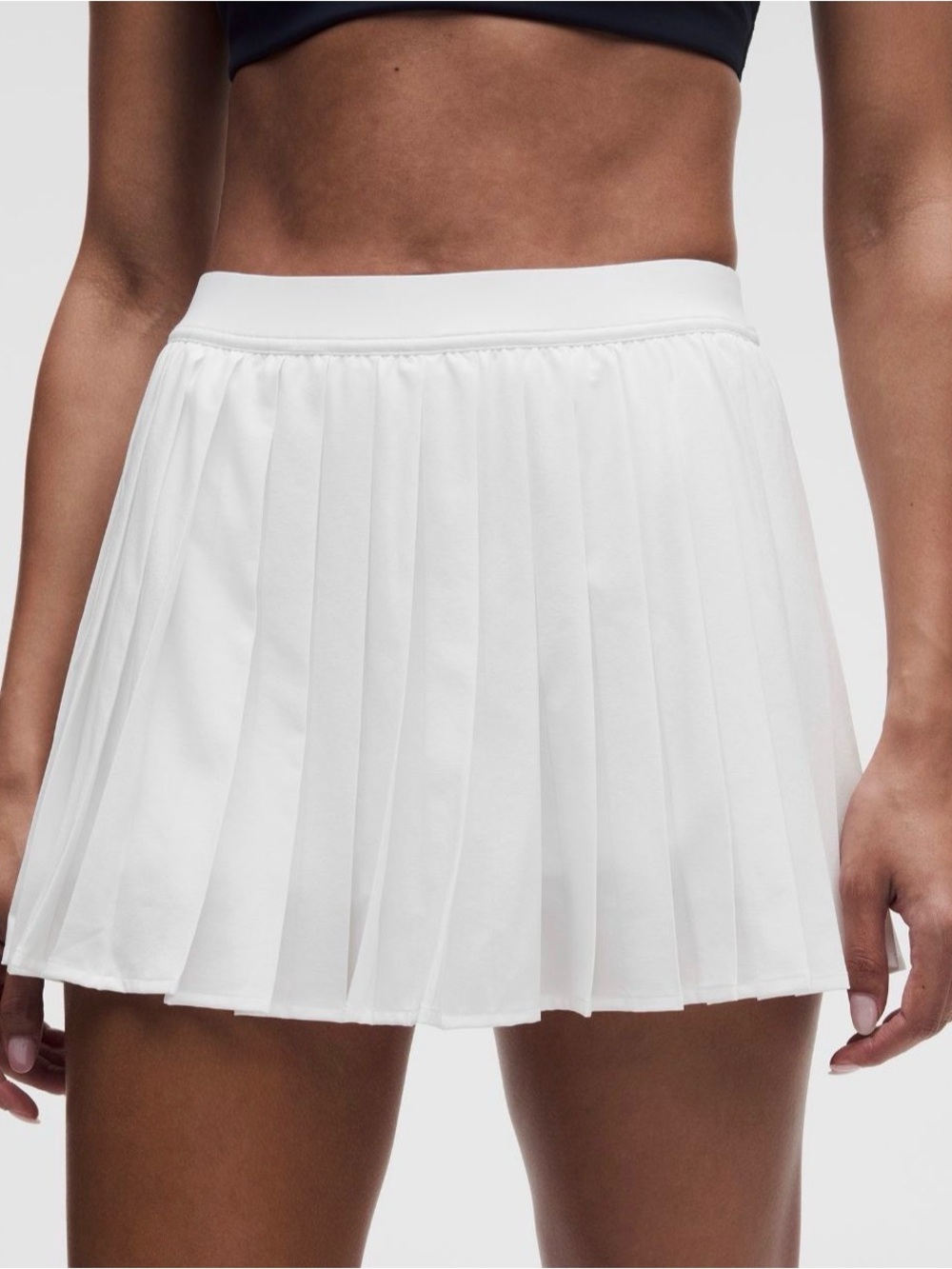 NWT Lululemon High-Rise Pleated Tennis Skirt White Sz 10 LW8AQFS Built-In Shorts